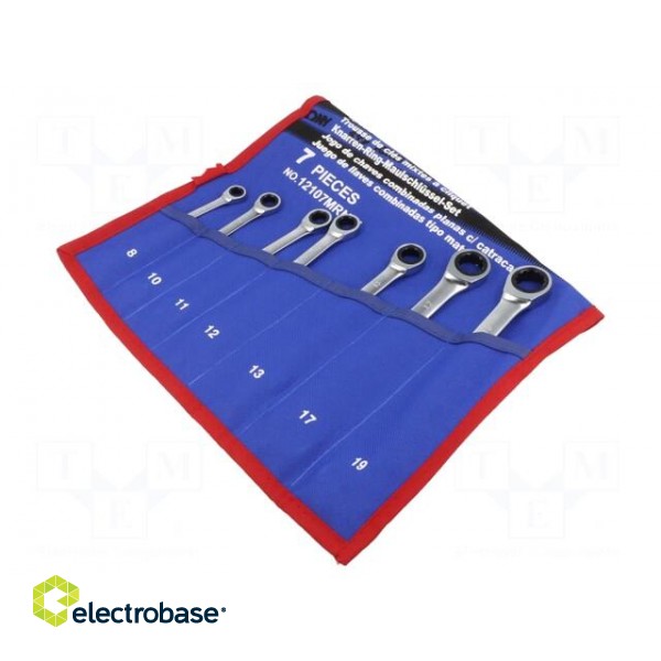 Wrenches set | combination spanner,with ratchet | 7pcs. фото 1