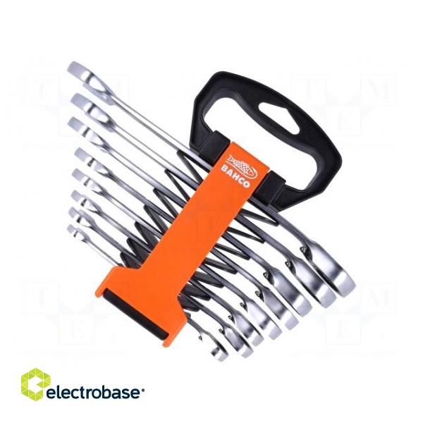 Wrenches set | inch,combination spanner,with ratchet | 8pcs. image 1