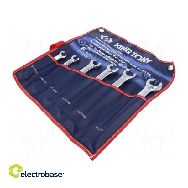Wrenches set | inch,for brake lines | 6pcs. image 1