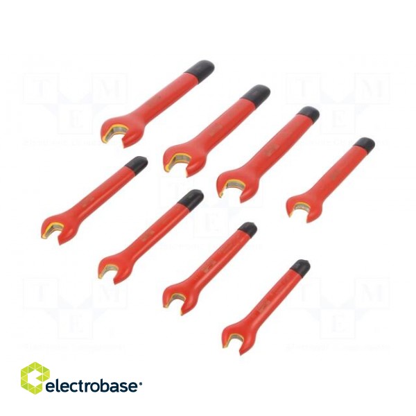 Key set | insulated,spanner | steel | Pcs: 8 | Conform to: EN 60900 фото 1