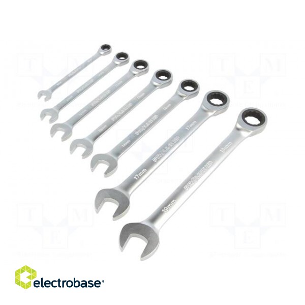 Key set | rattle,combination spanner | chromium plated steel фото 2
