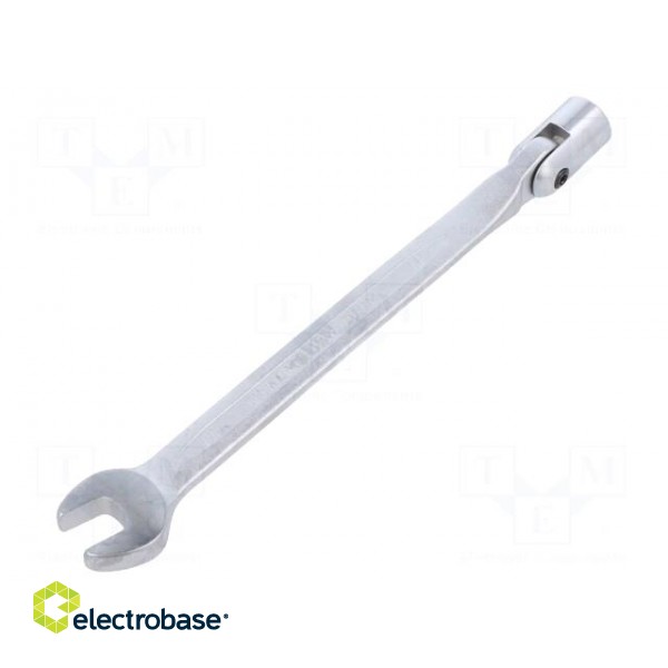 Wrench | combination swivel head socket,with joint | L: 188mm image 1