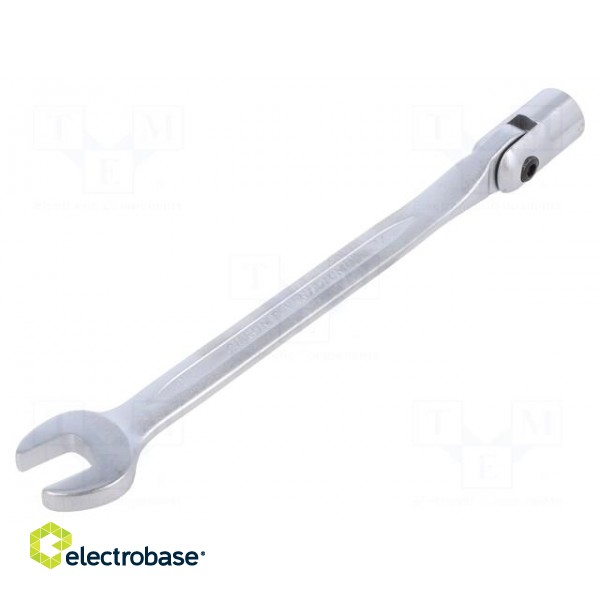 Wrench | combination swivel head socket,with joint | L: 225mm image 1