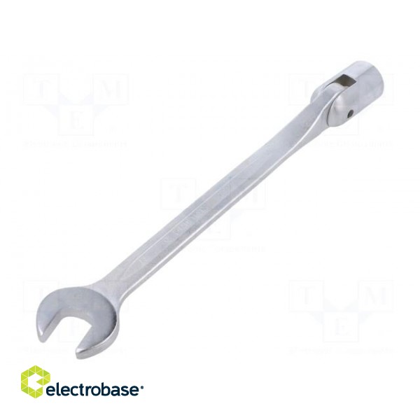 Wrench | combination swivel head socket,with joint | L: 252mm image 1