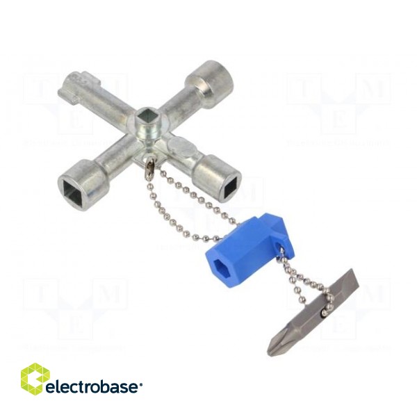 Wrench | for control cabinets | square 5--8 mm,7-8 mm triangle image 1