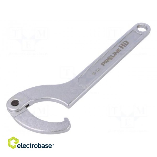 Key | hook | Chrom-vanadium steel | L: 345mm | Grip capac: 80÷120mm