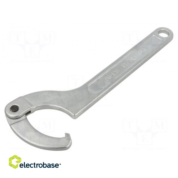 Wrench | hook,with joint | L: 344mm | Spanner: 80÷120mm