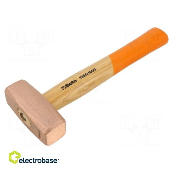 Hammer | 280mm | 1kg | copper | wood фото 1