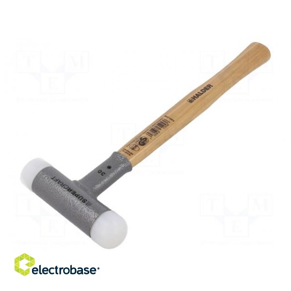 Hammer | 330mm | W: 110mm | 460g | 30mm | round | wood (hickory) image 1