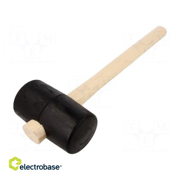 Hammer | 350mm | 780g | 75mm | round | rubber | wood | Shore hardness: 90