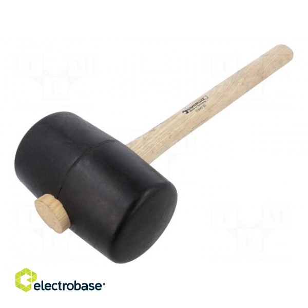 Hammer | 380mm | 1.22kg | 90mm | round | rubber | wood | Shore hardness: 90 image 1