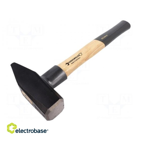 Hammer | 400mm | 2kg | wood (hickory) | Application: metalworks image 1