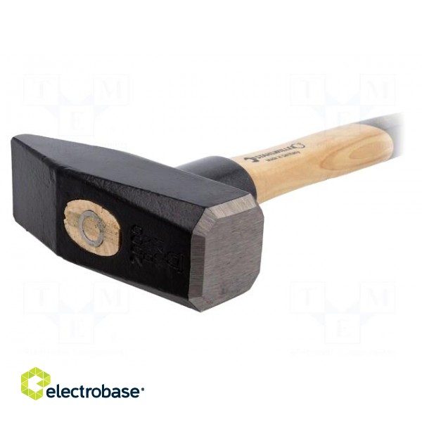 Hammer | 400mm | 2kg | wood (hickory) | Application: metalworks image 2