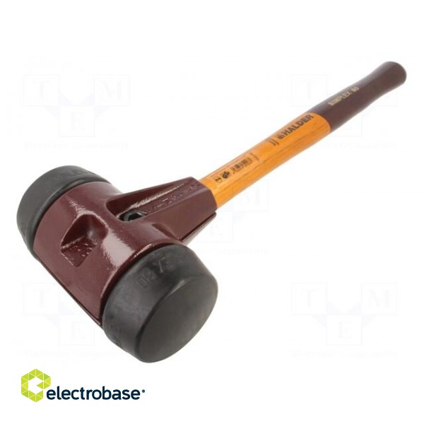 Hammer | 490mm | W: 175mm | 2.87kg | 80mm | round | rubber | wood | SIMPLEX