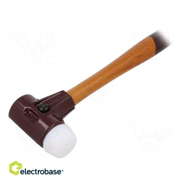 Hammer | tinner's | 295mm | W: 90mm | 320g | 30mm | round | plastic | wood image 2