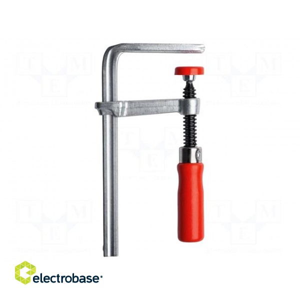 Work table clamp | steel | with handle | Grip capac: max.120mm