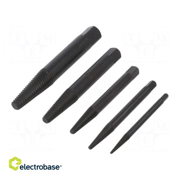 Kit: screw extractor | 5pcs.