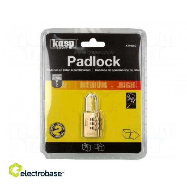 Padlock | brass | 3 digit code,possibility of code changing