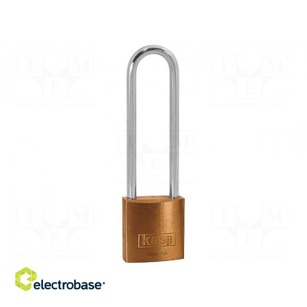 Padlock | brass | brass shackle,double bolted | Kind: shackle | C: 5mm