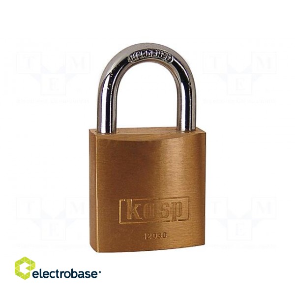 Padlock | brass | hardened steel shackle,double bolted | A: 30mm