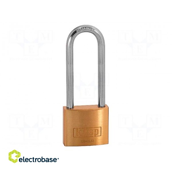 Padlock | brass | hardened steel shackle,double bolted | shackle image 3