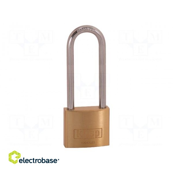 Padlock | brass | hardened steel shackle,double bolted | shackle image 2