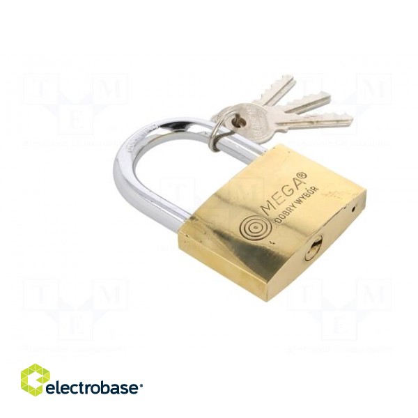 Padlock | hardened shackle | Kind: shackle | Equipment: 3 keys | 63mm image 8