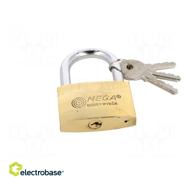 Padlock | hardened shackle | Kind: shackle | Equipment: 3 keys | 63mm image 9