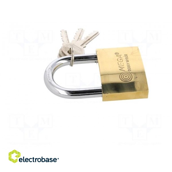 Padlock | hardened shackle | Kind: shackle | Equipment: 3 keys | 63mm image 7