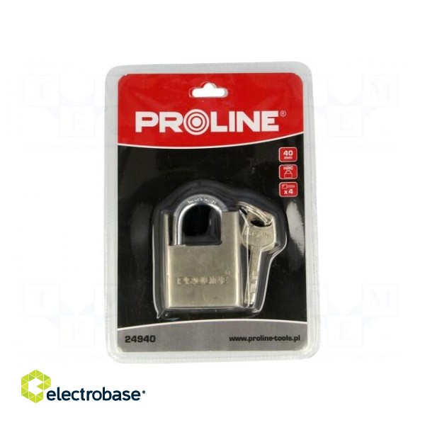 Padlock | Kind: shackle | Equipment: 4 keys | 40mm | gates,cabinets