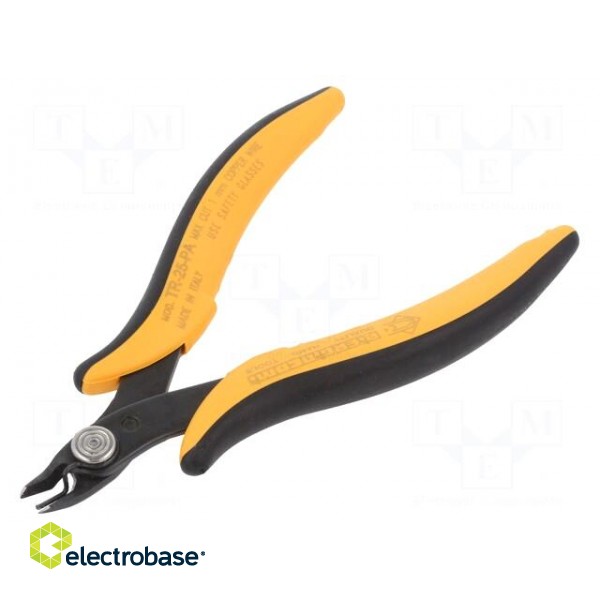 Pliers | cutting,miniature,curved | 132mm | with small chamfer image 1