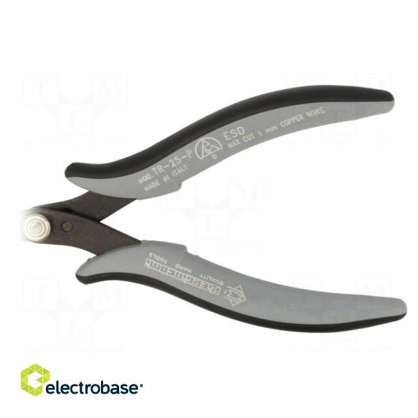Pliers | cutting,miniature,curved | ESD | 132mm | with small chamfer image 2