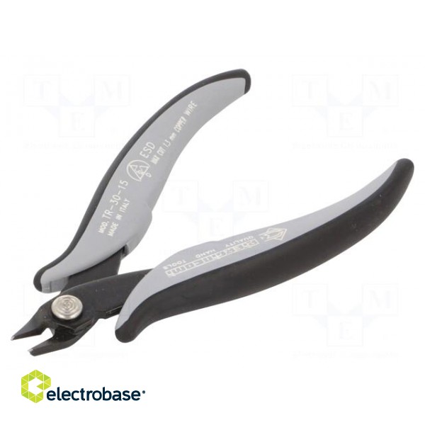 Pliers | cutting,miniature,curved | ESD | 138mm | with small chamfer image 1