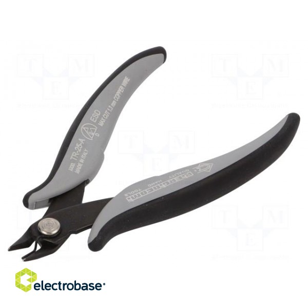 Pliers | cutting,miniature,curved | ESD | 138mm | with small chamfer paveikslėlis 1
