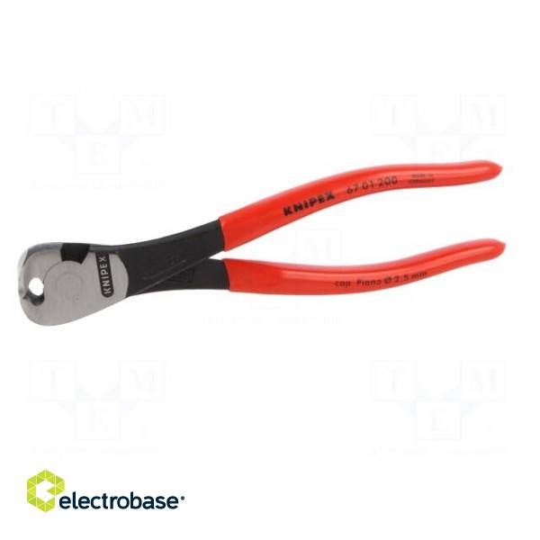 Pliers | end,cutting | Pliers len: 200mm | Cut: with side face фото 6