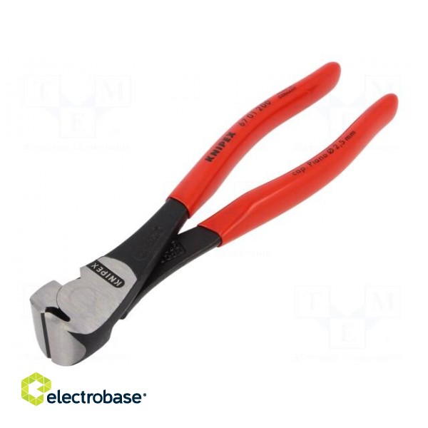 Pliers | end,cutting | Pliers len: 200mm | Cut: with side face фото 1