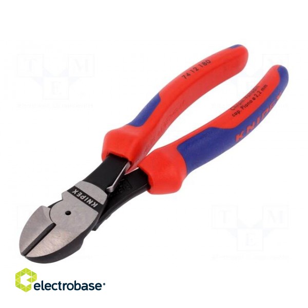 Pliers | side,cutting | 180mm | with side face image 1