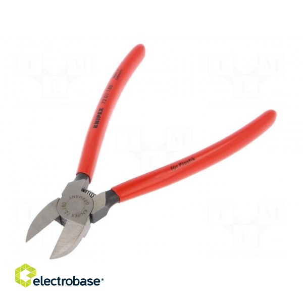 Pliers | side,cutting | plastic handle | Pliers len: 180mm image 1