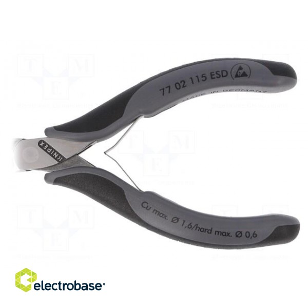 Pliers | side,cutting | ESD | two-component handle grips | 115mm image 2