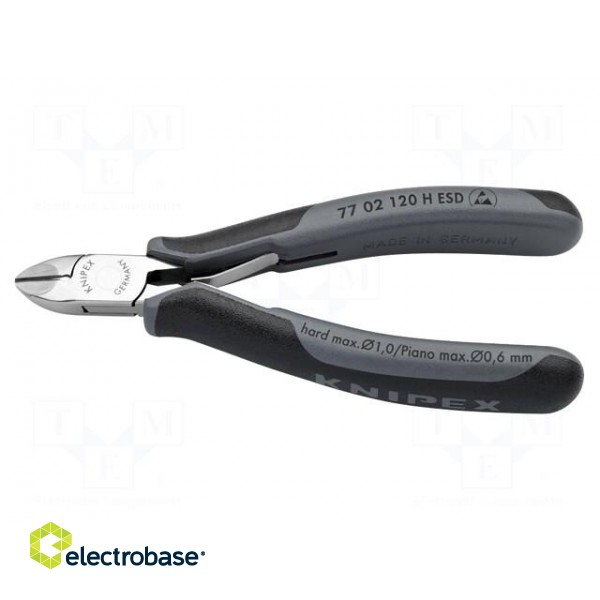 Pliers | side,cutting | ESD | two-component handle grips | 120mm