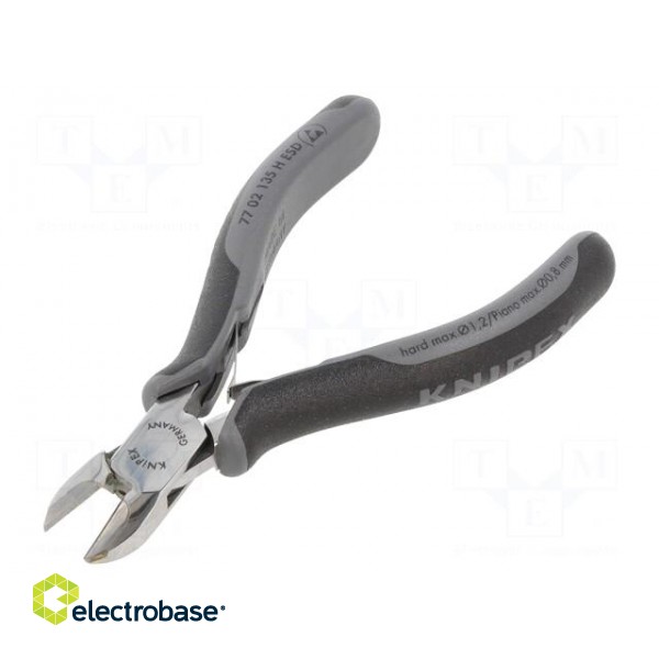 Pliers | side,cutting | ESD | two-component handle grips | 135mm image 1