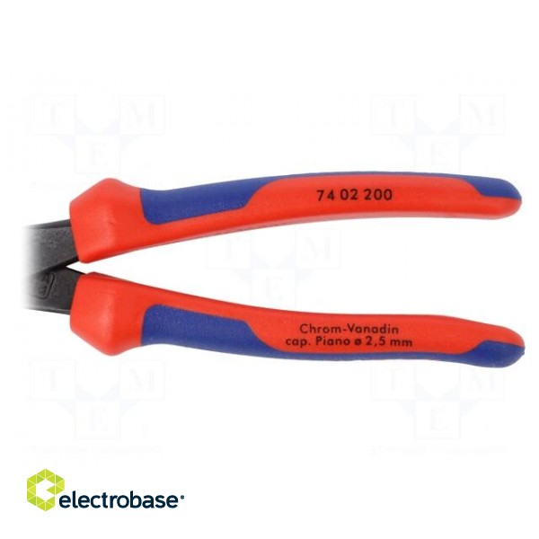 Pliers | side,cutting | plastic handle | Pliers len: 200mm image 2
