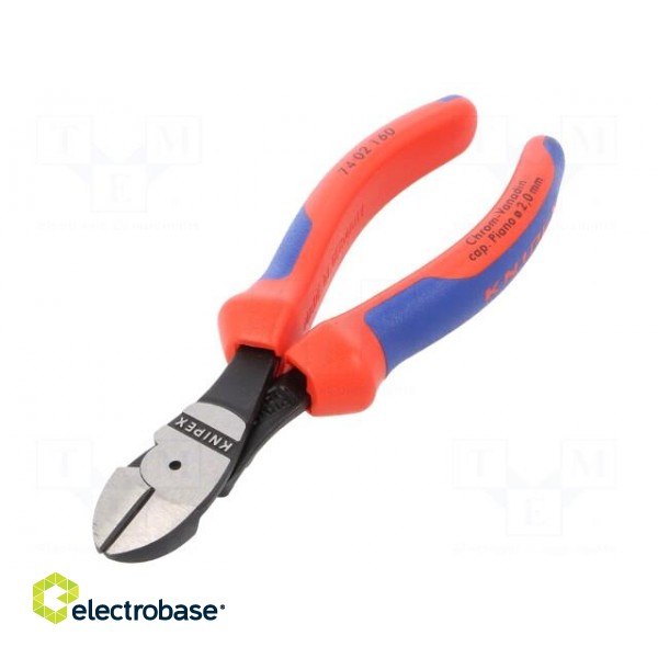 Pliers | side,cutting | plastic handle | Pliers len: 160mm image 1