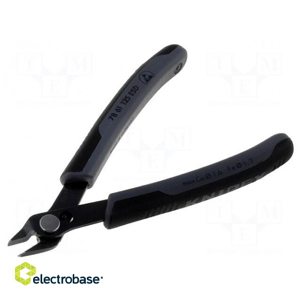 Pliers | side,cutting,precision | ESD | 125mm | without chamfer image 1