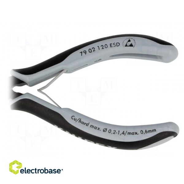 Pliers | side,cutting,precision | ESD | 120mm | with small chamfer image 4