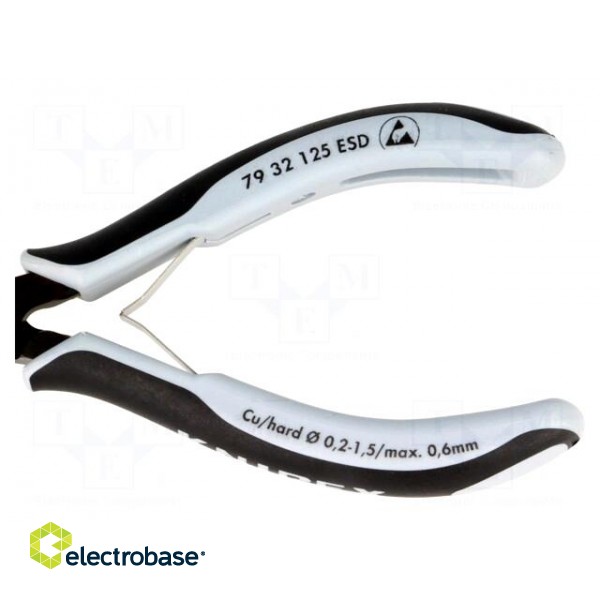 Pliers | side,cutting,precision | ESD | 125mm | with small chamfer image 4