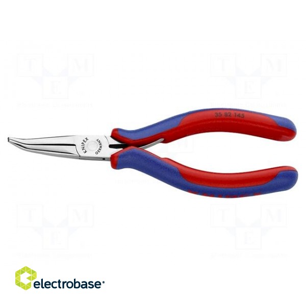 Pliers | curved,half-rounded nose | 145mm