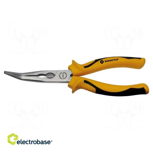 Pliers | curved,half-rounded nose | 205mm
