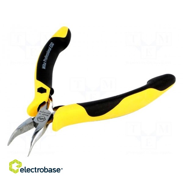 Pliers | curved,half-rounded nose | ESD | 120mm | Professional ESD image 1