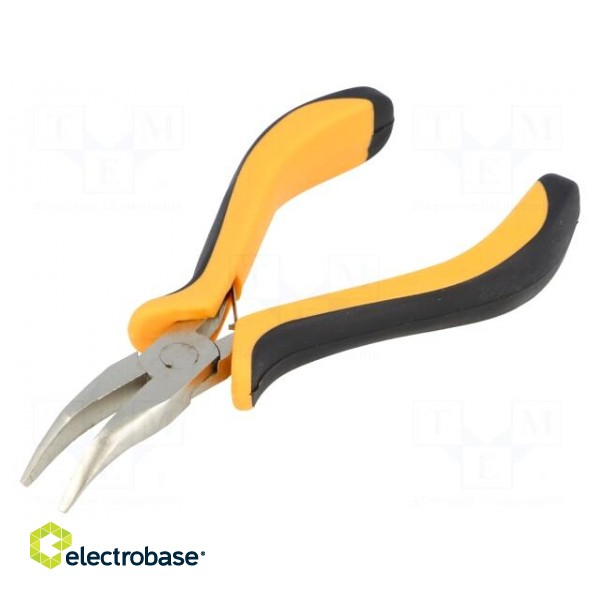 Pliers | curved,precision,half-rounded nose | 130mm image 1